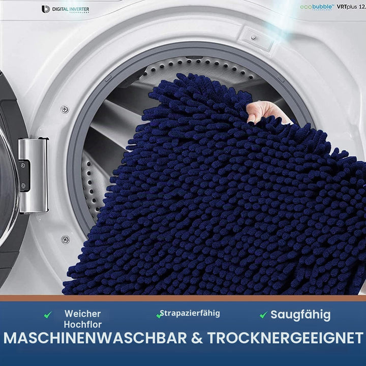 Homaxy rutschfeste Badematte Mikrofaser Chenille Badezimmer Badteppich Saugfähige Hochflor Badvorleg