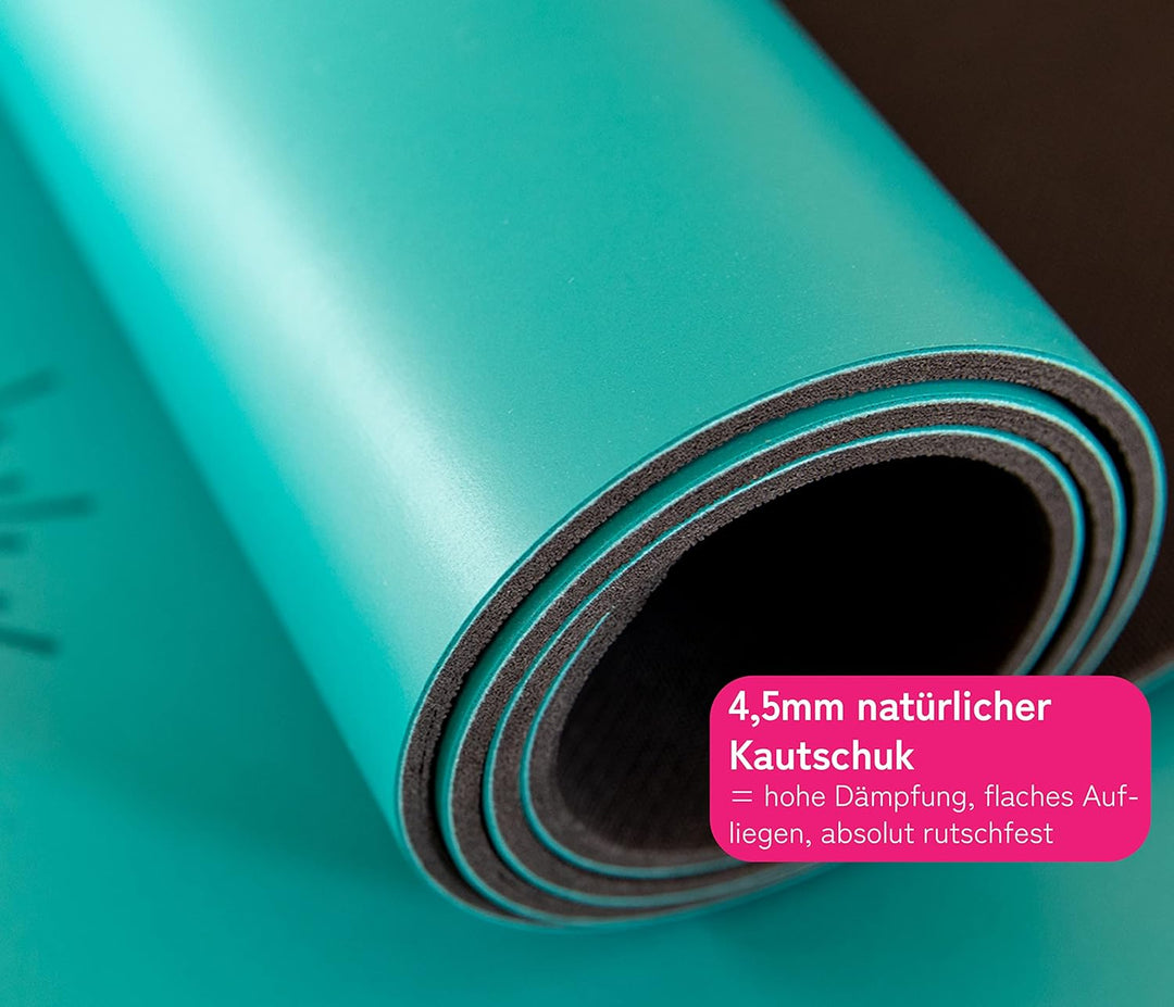 Premium Yogamatte rutschfest: Naturkautschuk rutschfest & japanische professional grip Oberfläche |