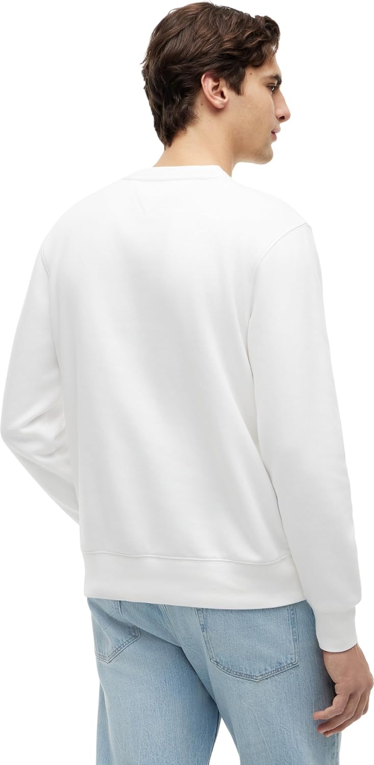 Tommy Hilfiger Herren Sweatshirt Tommy Logo ohne Kapuze S Weiss (White), S Weiss (White)
