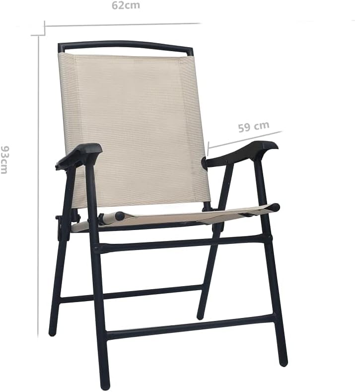 vidaXL 2X Gartenstuhl Klappbar Klappstuhl Campingstuhl Hochlehner Stuhl Stühle Essstuhl Terrassenstu