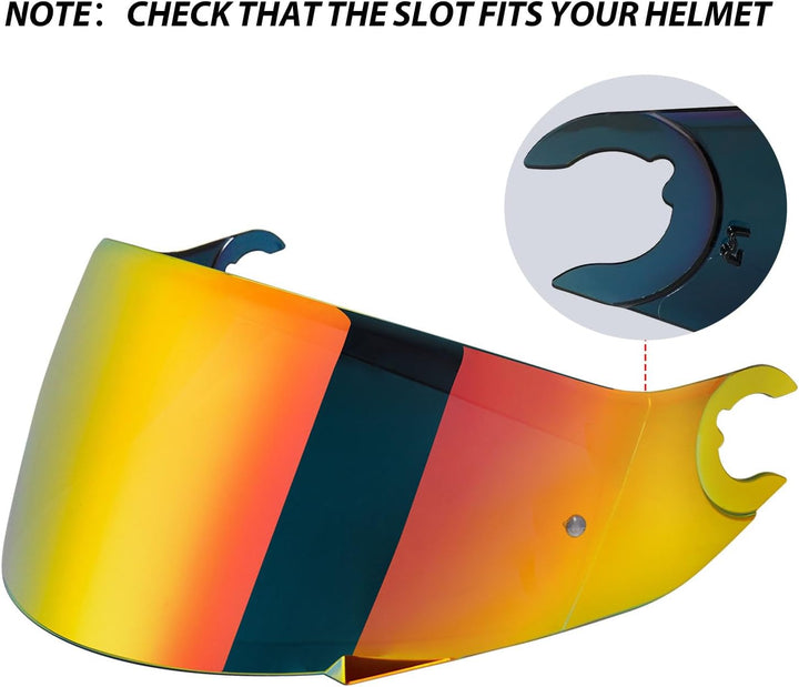 Motorradhelm Visier für Shark D Skwal D-Skwal 2 Spartan Carbon,Helmvisier Motorrad Windschutz Helm O