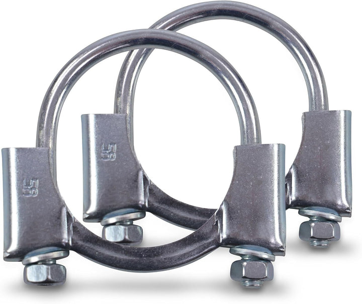 ATEC Germany 1x Rohrverbinder Abgasrohr Ø 55 mm Länge 135 mm, 2x Bügelschelle Ø 58 mm KOMPATIBEL MIT