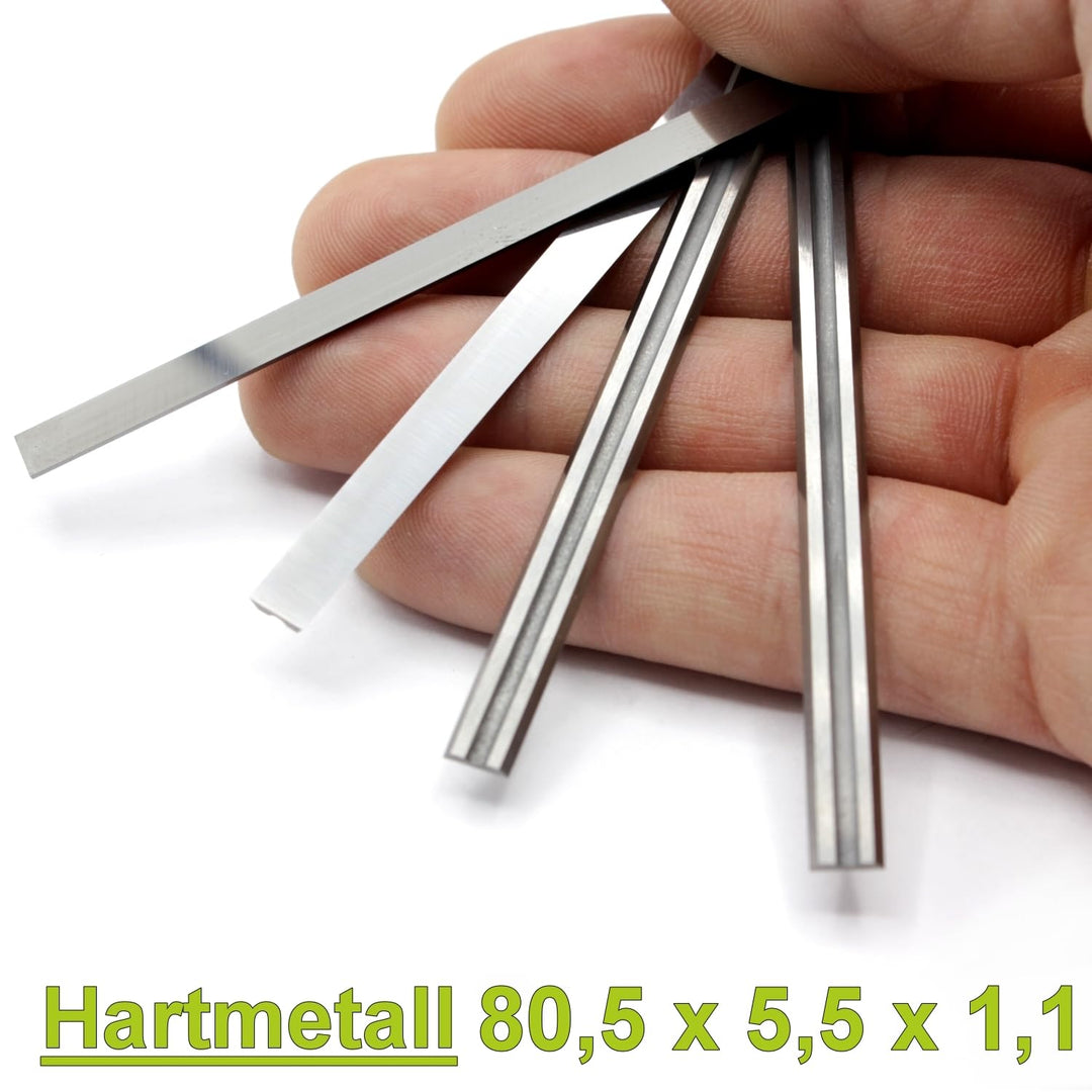 4x HM Hobelmesser 80,5mm für Hobel Elektrohobel ELU MFF40 / MFF80 / PF161