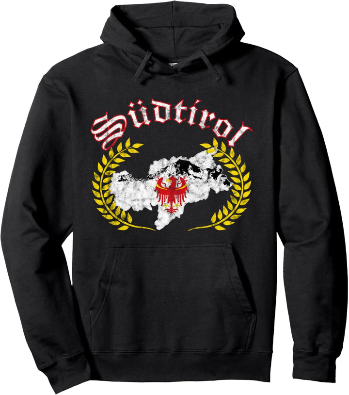 Südtirol Umrisskarte Adler und Ortler Bergruppe Pullover Hoodie