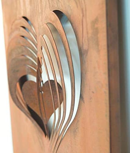 K&L Wall Art Antike Edelrost Gartenstecker Willkommen Roststecker Feng Shui Gartenstele Herz Rost De