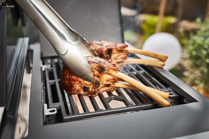 RÖSLE Barbecue-Grillzange, Hochwertige Grillzange mit patentiertem Verschlusssystem zum Grillen, Koc
