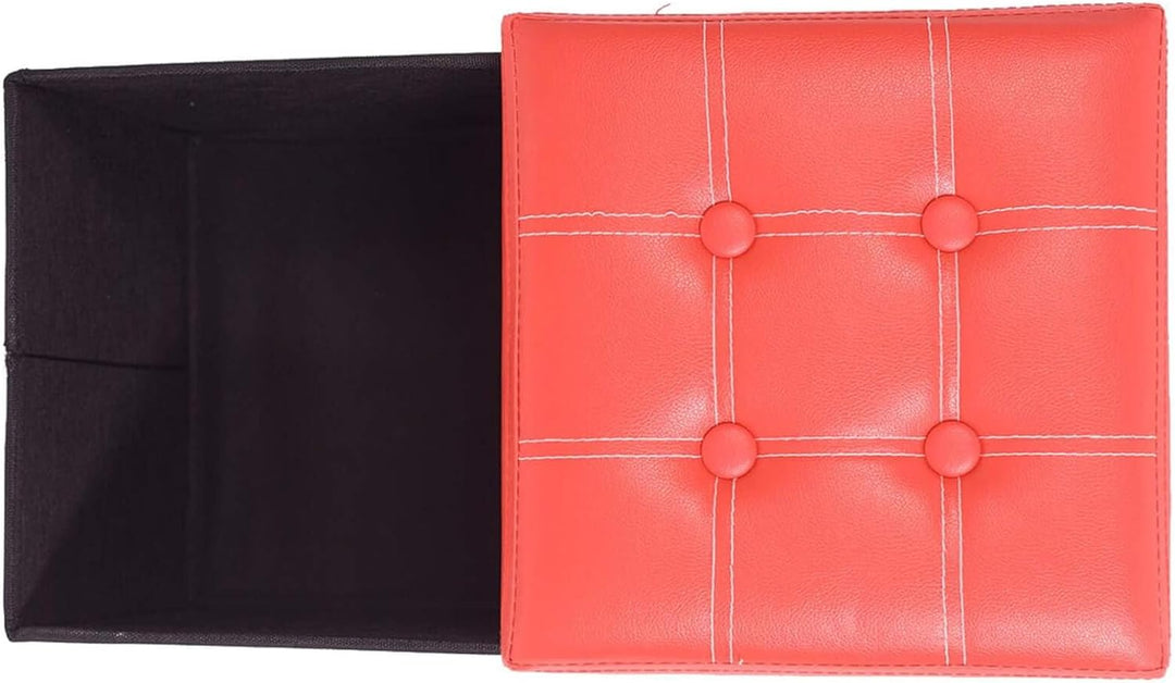 Mobili Rebecca®Sitzbank Sitzwürfel Aufbewahrungsbox Kunstleder Rot Modern Wohnbereich Schlafzimmer 3