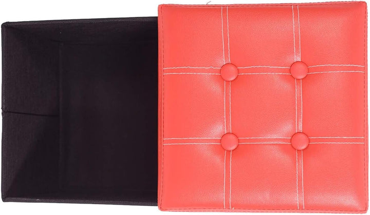 Mobili Rebecca®Sitzbank Sitzwürfel Aufbewahrungsbox Kunstleder Rot Modern Wohnbereich Schlafzimmer 3