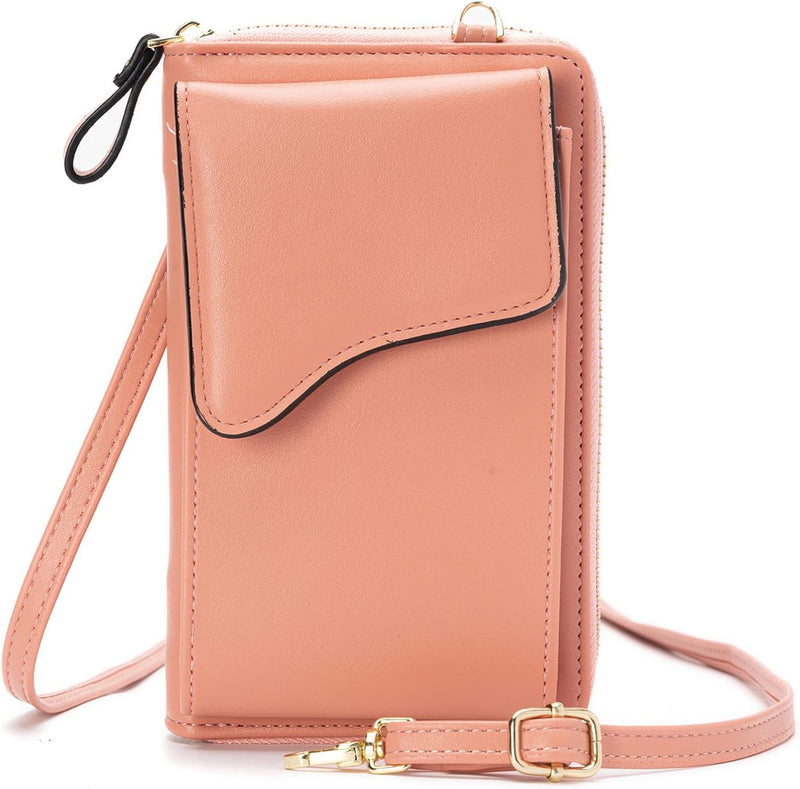 FANDARE Crossbody Tasche Damen Handy Umhängetasche Handytasche zum Umhängen Schultertasche PU Leder