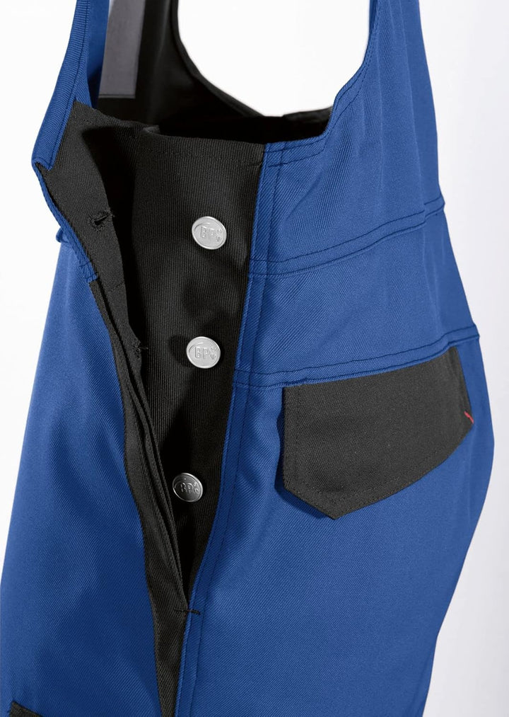 BP 2401-820-1332-52s Latzhose, Stretch-Hosenträger mit Clipbefestigungen, 320,00 g/m², königsblau/sc
