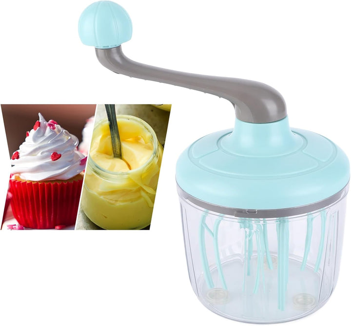 Handgekurbelter Sahnemixer, Manueller Schneebesen, Backen, Mischwerkzeuge, Küchenzubehör, 1100 Ml, A