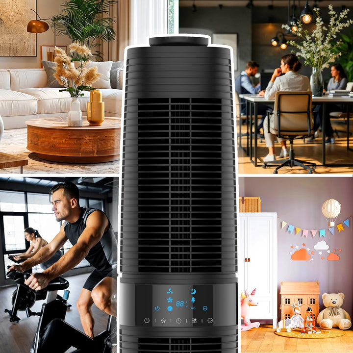 Turmventilator FLOW 360 Dual Air 360° 3 Stufen Timer 8h 96,8 cm Oszillierend 90° 45W Tower Fan Venti