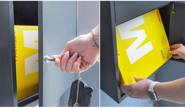 Haussmann Paketbriefkasten, Paketbox, Paletkasten, Briefkasten, Postbox, XXL Briefkasten, Kontaktlos