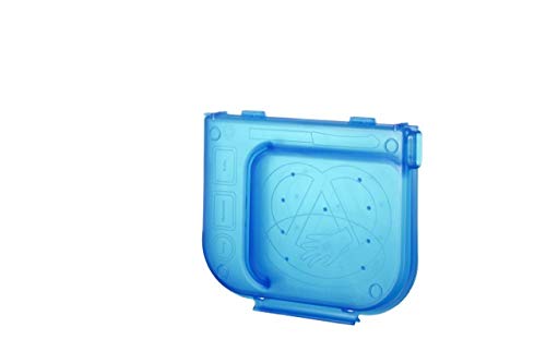 Brezel-Schneidebox (blau) inkl. Kunststoff-Messer - Brezen-Schneidebox - Brezelschneider - sichere S