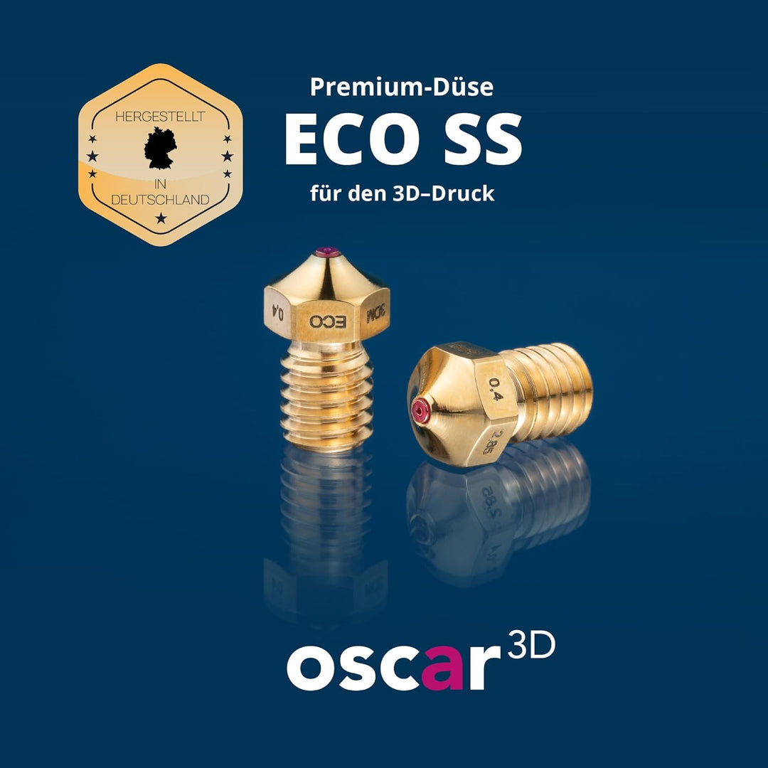 3D Drucker Düse (Oscar3D) Rubindüse für 3D-Drucker [ECO/ShortStroke] - Ruby Nozzle E3Dv6 Design FDM,