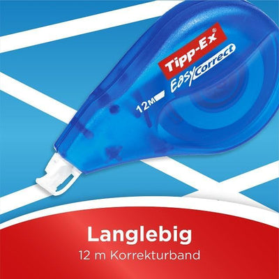 Tipp-Ex Korrekturroller Easy Correct zum seitlichen Korrigieren, 12m x 4.2mm, 10er Pack, Ideal für d