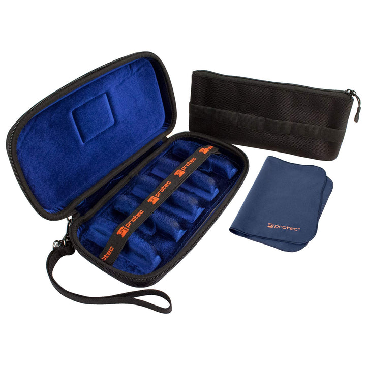 Protec Etui für 6 Mundstücke (Saxophon oder Klarinette) aus Nylon, schwarz - WMC6 Protects up to 6 M