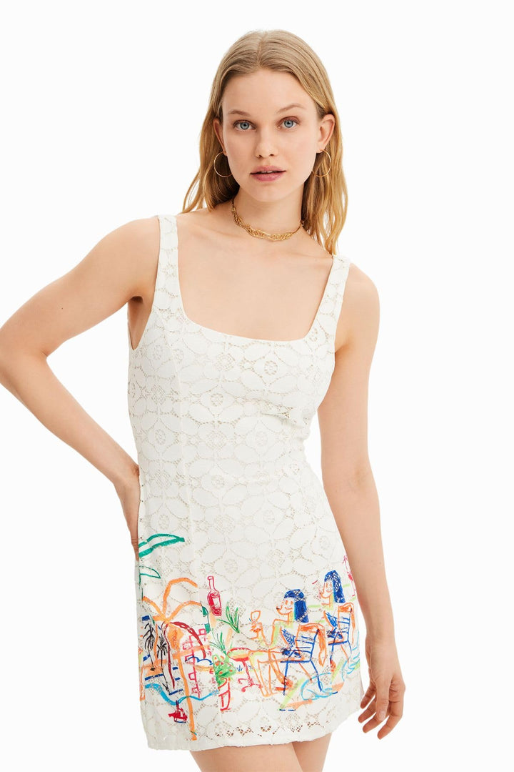 Desigual Damen Vest_Mojito 1000 Dress M Weiss, M Weiss