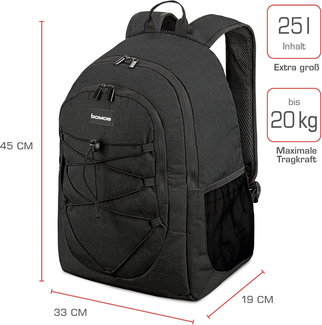 bomoe Kühlrucksack 25L - Outdoor Rucksack mit 16h Kühlfunktion - Strandrucksack mit vielen Taschen z