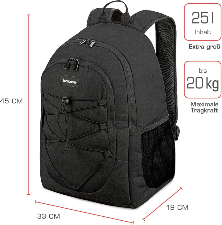 bomoe Kühlrucksack 25L - Outdoor Rucksack mit 16h Kühlfunktion - Strandrucksack mit vielen Taschen z