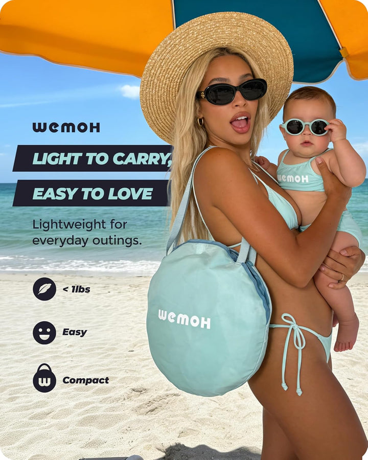 Strandmuschel Baby mit UV-Schutz UPF 50+, Pop-Up Strandzelt für Kinder & Babys, Automatischer Aufbau