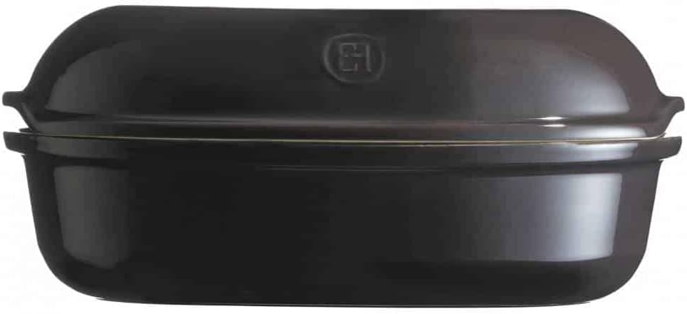 Emile Henry EH799501 Brot, Keramik, Kohlschwarz, 5 Liter Dunkelschwarz., Dunkelschwarz.