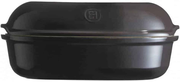 Emile Henry EH799501 Brot, Keramik, Kohlschwarz, 5 Liter Dunkelschwarz., Dunkelschwarz.