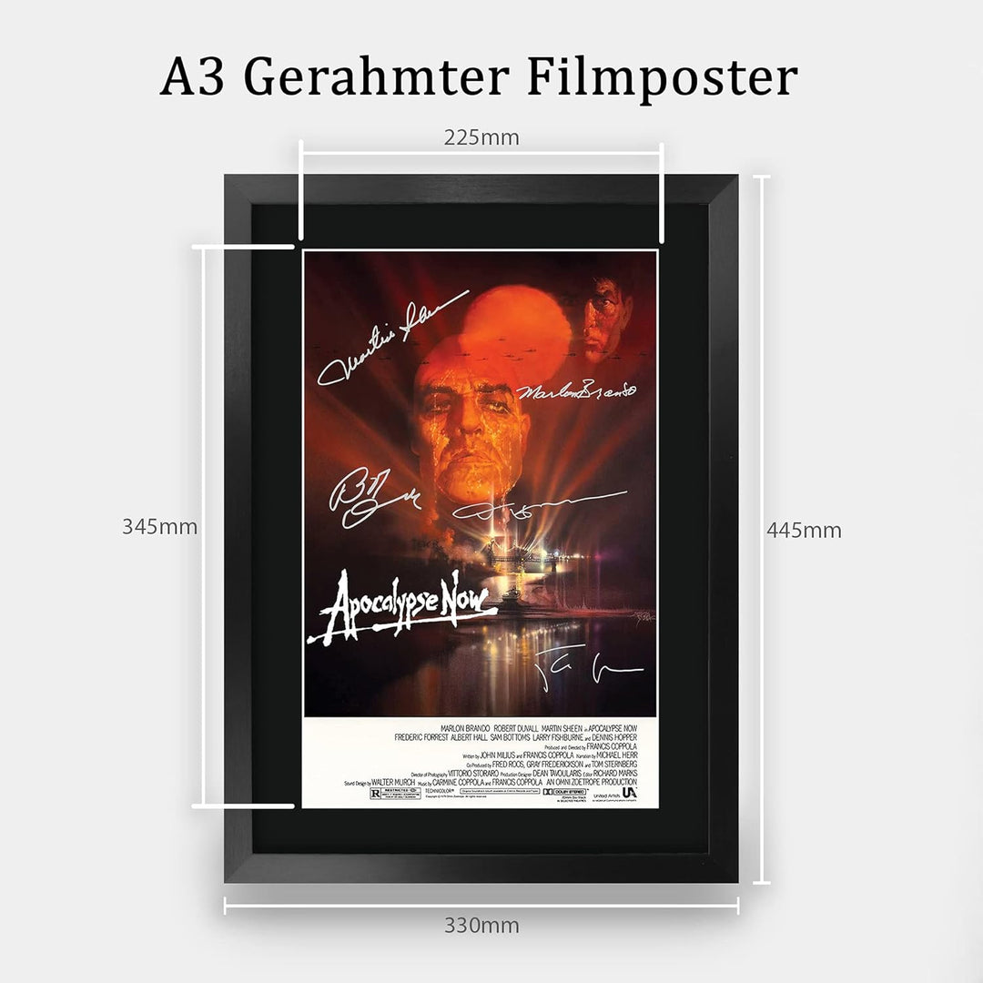 HWC Trading Apocalypse Now A3 Gerahmte Signiert Gedruckt Autogramme Bild Druck-Fotoanzeige Geschenk
