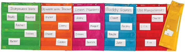 Learning Resources Magnetische, viereckige Organiser-Taschen, Rosa Satz mit 6 Stück, Satz mit 6 Stüc