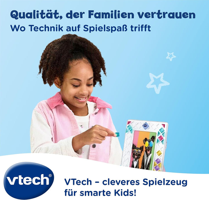 Vtech Mosaic Magic Lights Bilderrahmen – Personalisierbarer Fotorahmen mit wiederverwendbaren Mosaik