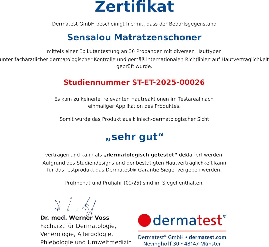 Sensalou Matratzenschoner wasserdicht 90x200 cm – Inkontinenz Auflage für Pflegebett & Senioren - Hö