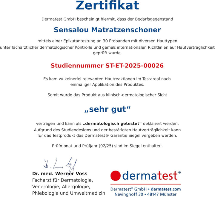 Sensalou Matratzenschoner wasserdicht 90x200 cm – Inkontinenz Auflage für Pflegebett & Senioren - Hö