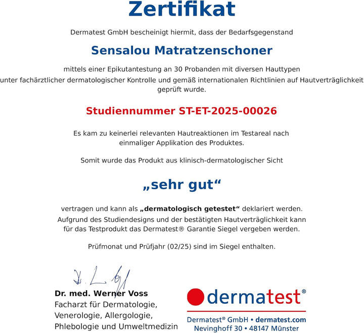 Sensalou Matratzenschoner wasserdicht 140 x 200 cm 2er Set – Matratzenschutz Auflage für Jugendliche