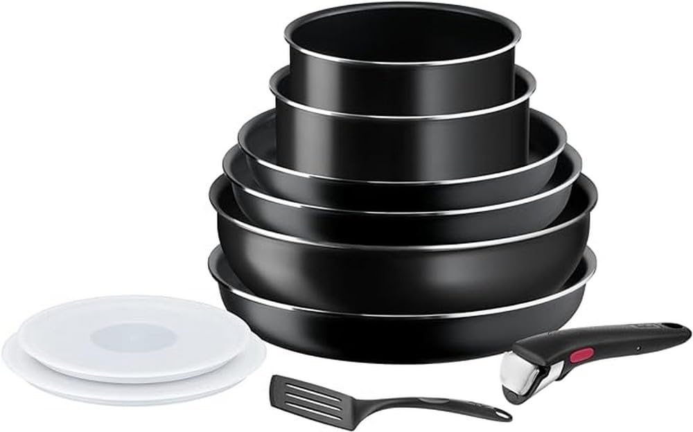 Tefal Ingenio Easy On Kochgeschirr, 10-teilig, Antihaftbeschichtung, Kochstart, Diffusionsbasis, ges