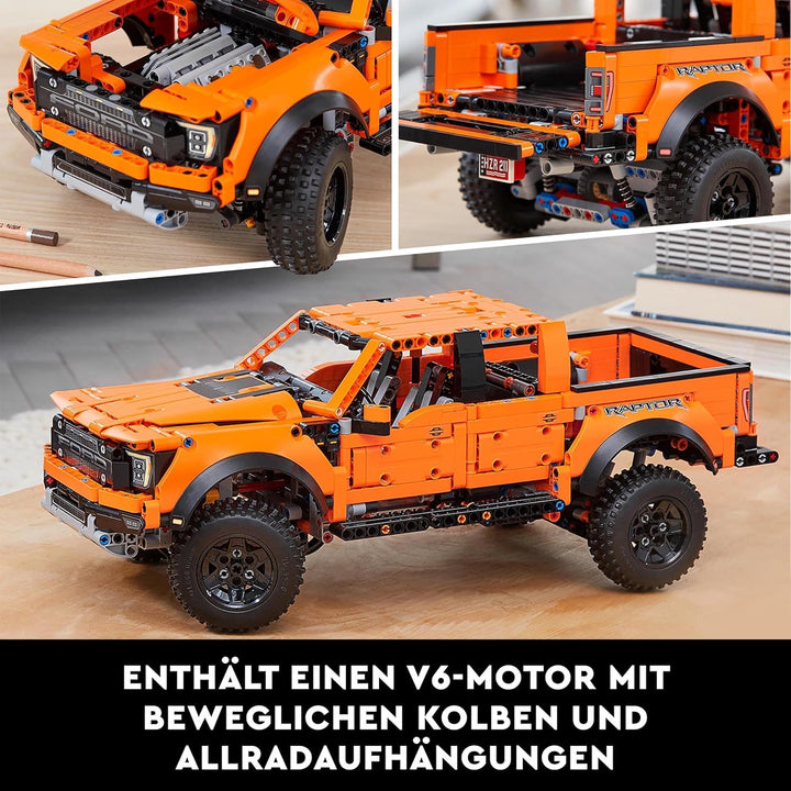 LEGO 42126 Technic Ford F-150 Raptor Pick-Up-Truck, Modellauto für Erwachsene, Exklusives Sammlermod