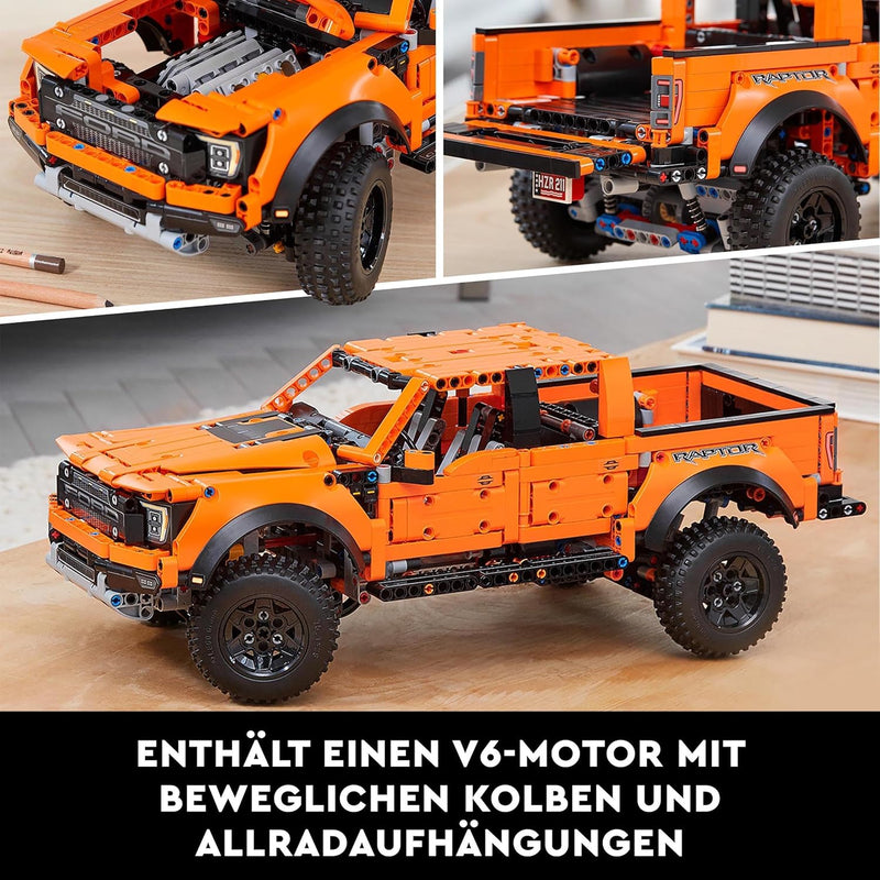 LEGO 42126 Technic Ford F-150 Raptor Pick-Up-Truck, Modellauto für Erwachsene, Exklusives Sammlermod