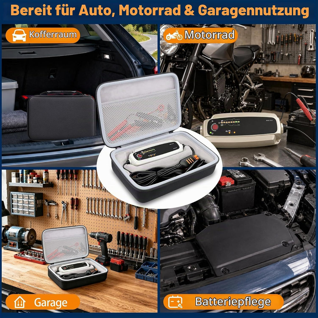 Khanka Etui für CTEK MXS 5.0/3.8/CT5 Time to Go/Powersport Ladegerät | Für CTEK MXS 5.0/3.8/CT5 Time