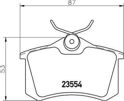 HELLA PAGID 8DB 355 018-111 Bremsbelagsatz - T5075 - Dicke/Stärke: 17.2mm - Bremssystem: Lucas - nic