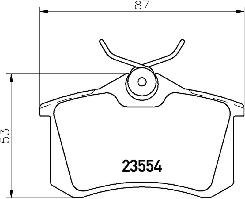 HELLA PAGID 8DB 355 018-111 Bremsbelagsatz - T5075 - Dicke/Stärke: 17.2mm - Bremssystem: Lucas - nic