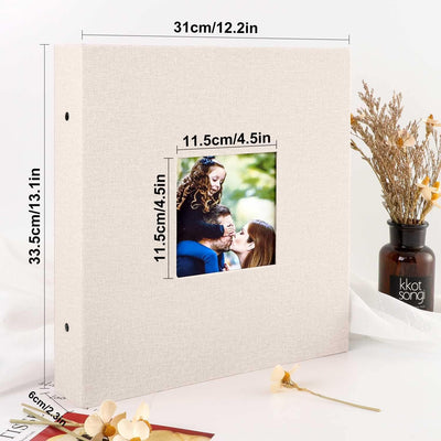 Lanpn Fotoalbum 10x15 1000, Extra Grosses XXL Leinen Einstecken Einsteckalbum für Hoch und Querforma
