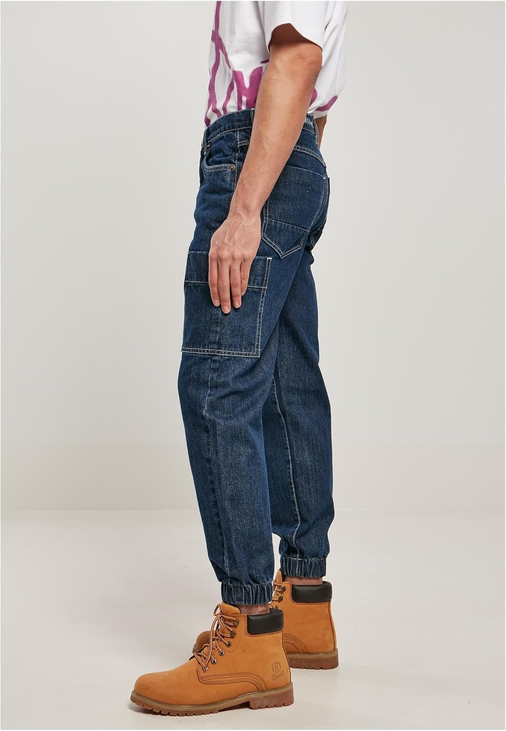 Southpole Herren Denim with Cargo Pockets, stylische Herrenjeans aus Baumwolle mit Cargo-Taschen im