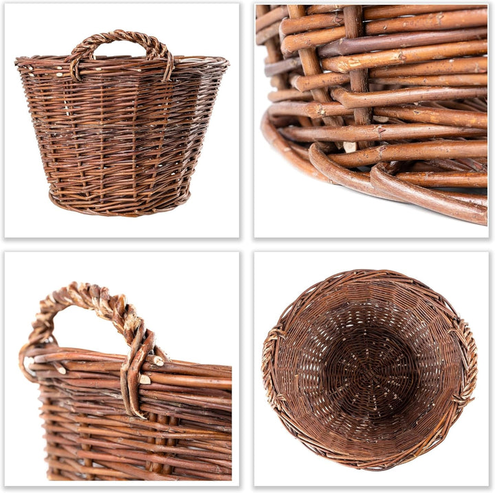 Creative Home Weidenkorb mit Zwei Henkel | Gross 45 x 30 x 37 cm (+/- 1 cm) | Perfekt für Geschenkko
