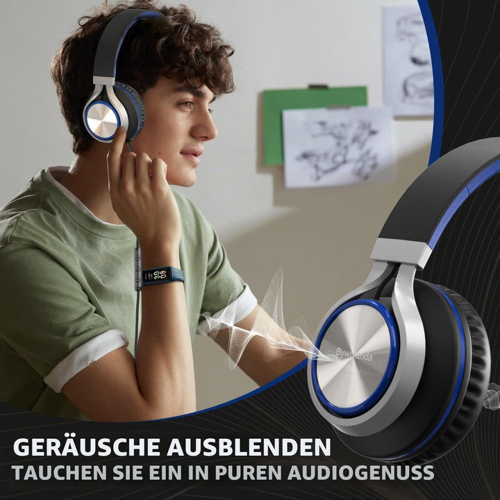 USB-C Kopfhörer mit Mikrofon und Lautstärkeregler, Over Ear Stereo Headsets für iPhone 15, 16 Pro, k