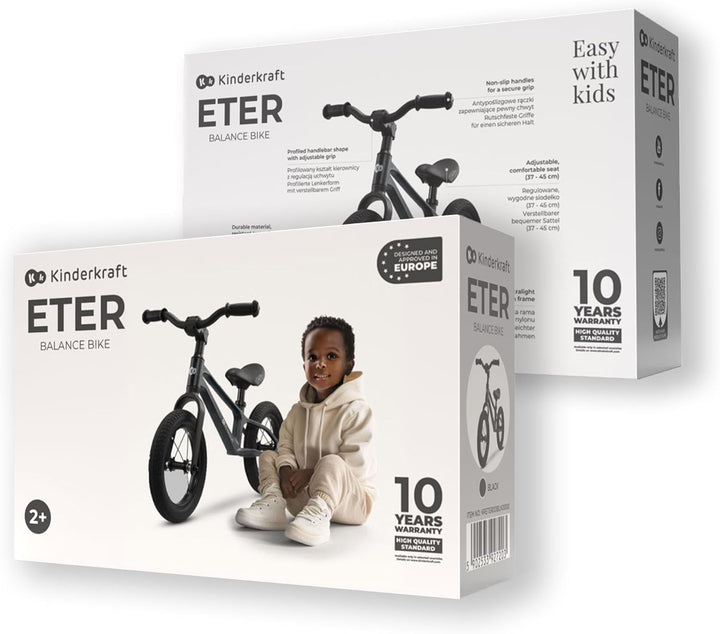 Kinderkraft ETER Laufrad bis 35 kg, Licht Lauflernrad, Kinder fahrader, 12 Zoll Räder, Nylonrahmen,