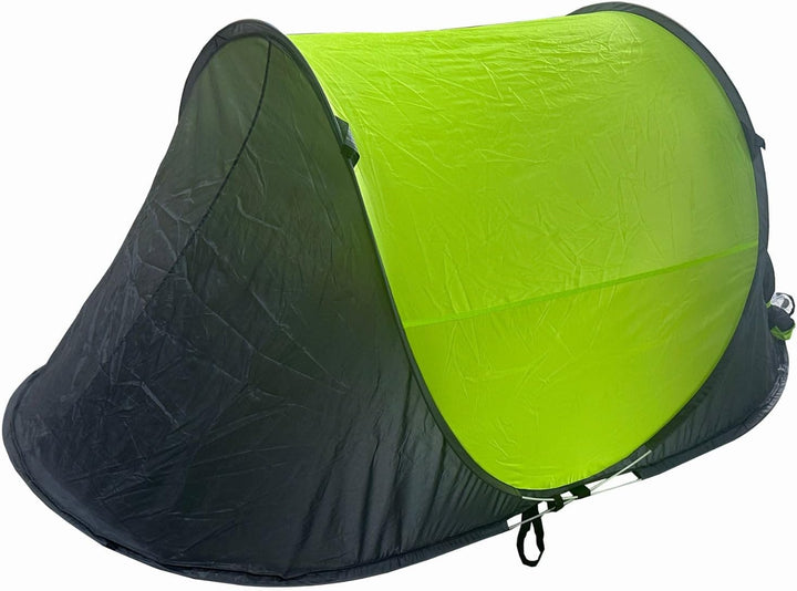 Pop Up Wurfzelt für 2 Personen blau grün Outdoor Campingzelt Trekking Festival, Grün