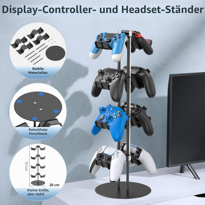 4 stufige Kopfhörer Halter &amp; Controller Halter, universelle Controller Halterung &amp; Headset Halterung
