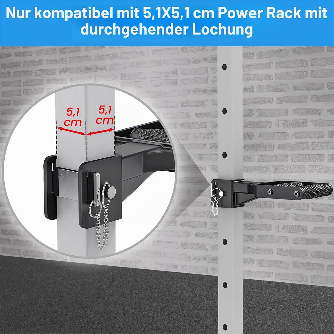Kipika Muti-Grip Dip-Barren-Aufsatz für 5,1 x 5,1 cm und 7,6 x 7,6 cm Power-Rack, breite und schmale