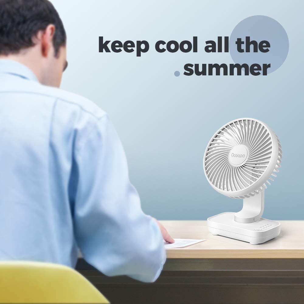 OCOOPA USB Ventilator - Ultra leise, 4 Geschwindigkeiten, leicht zu reinigen, sicher & langlebig, ko