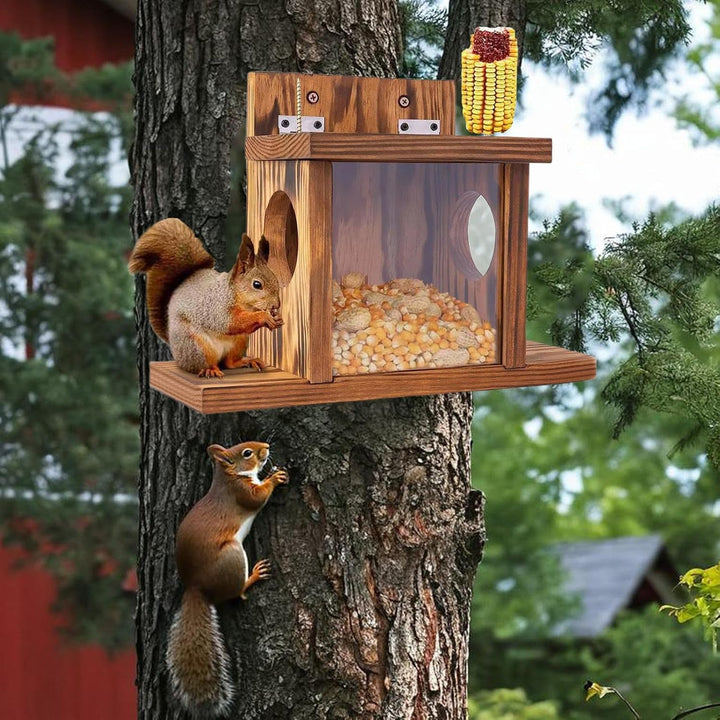 Eichhörnchen Futterhaus, Futterstation Aus Verschraubtem Massiv | Holz, Futterstation Eichhörnchen K