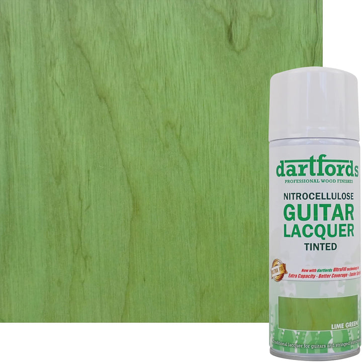 dartfords Nitrozellulose-Gitarrenlack, getönt, Grün (Lindgrün), Sprühdose, 400 ml Limettengrün 400 m